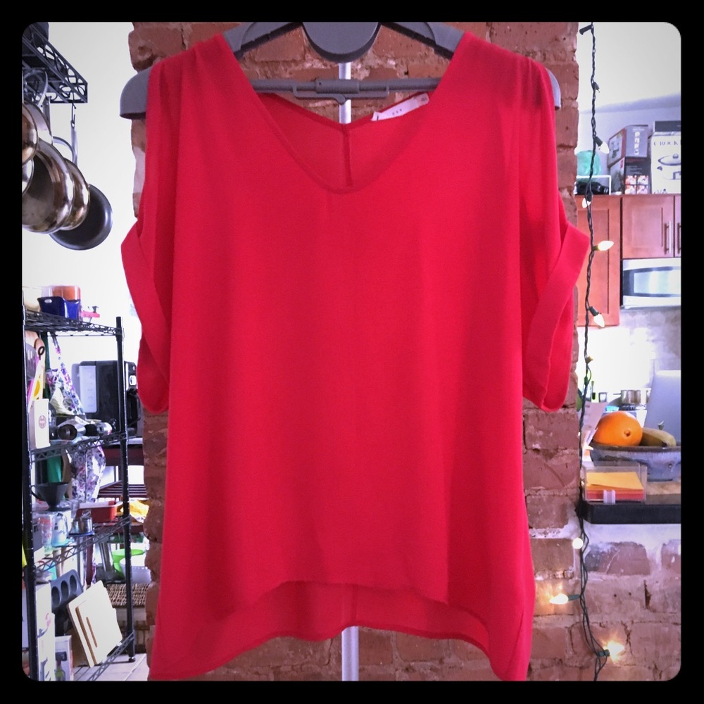 Lush Raspberry Red Dress Top